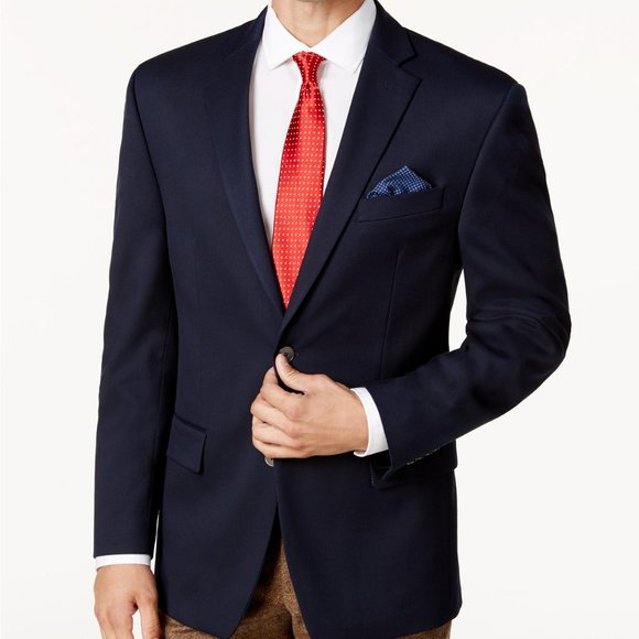 Michael Kors Men's Stretch Navy Blazer - Picture 1 of 2